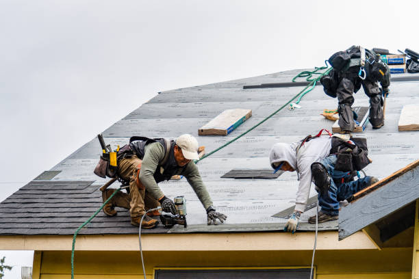 Professional Emergency Roof Repair technician working in Deerfield, MI